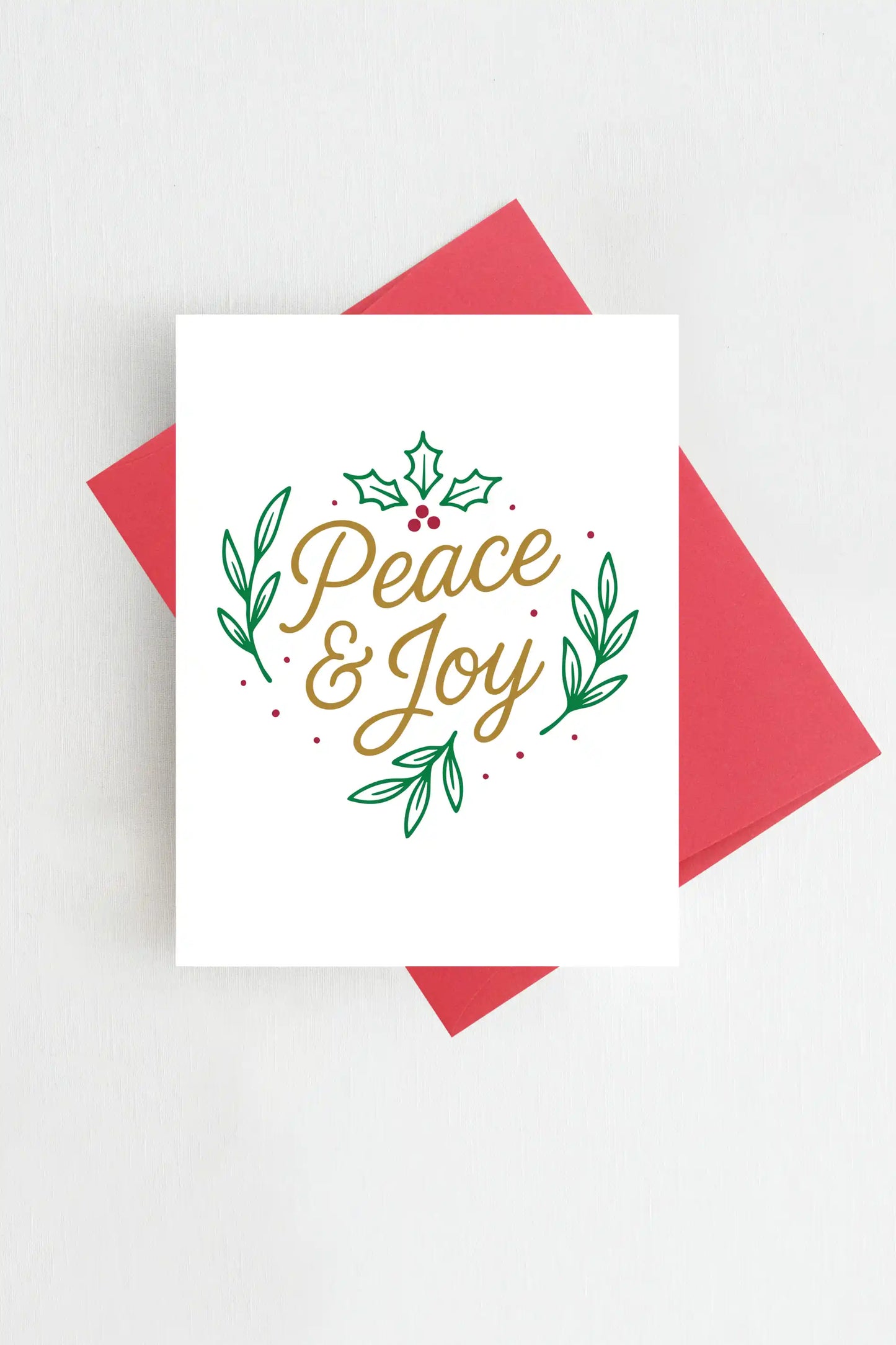 Peace and Joy Christmas Card Holiday Greeting