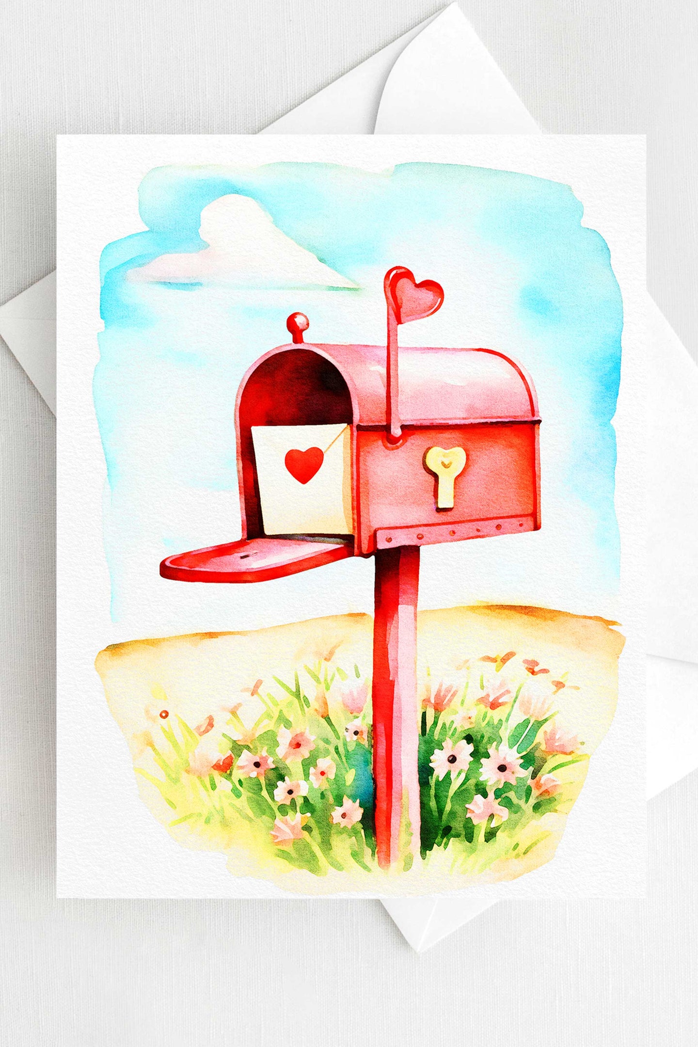 Love Letters Mailbox Valentine's Day Card