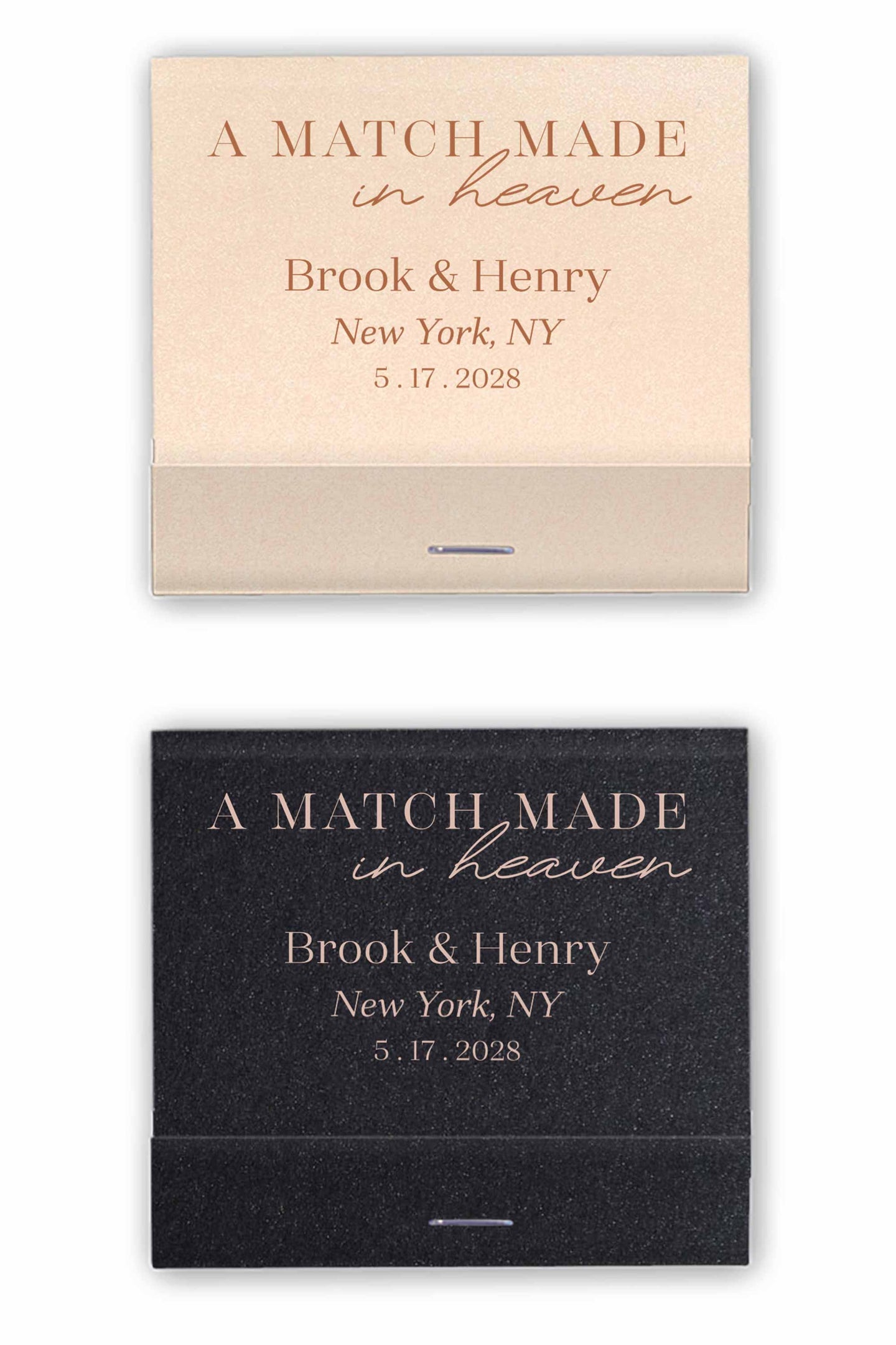 A Match Made in Heaven Matchbooks Custom Wedding Favors Matches