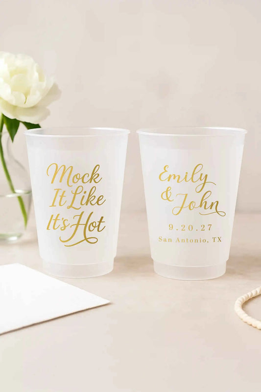 Best Day Ever Wedding Cups – Personalized Frosted Cups for Weddings, Showers & Parties