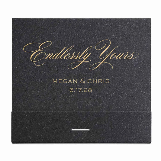 Old Money Wedding Custom Matchbooks | Elegant Script Favors | Interactive Live Design Preview