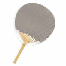 Load image into Gallery viewer, Grey Paddle Hand Fan Wedding Favors
