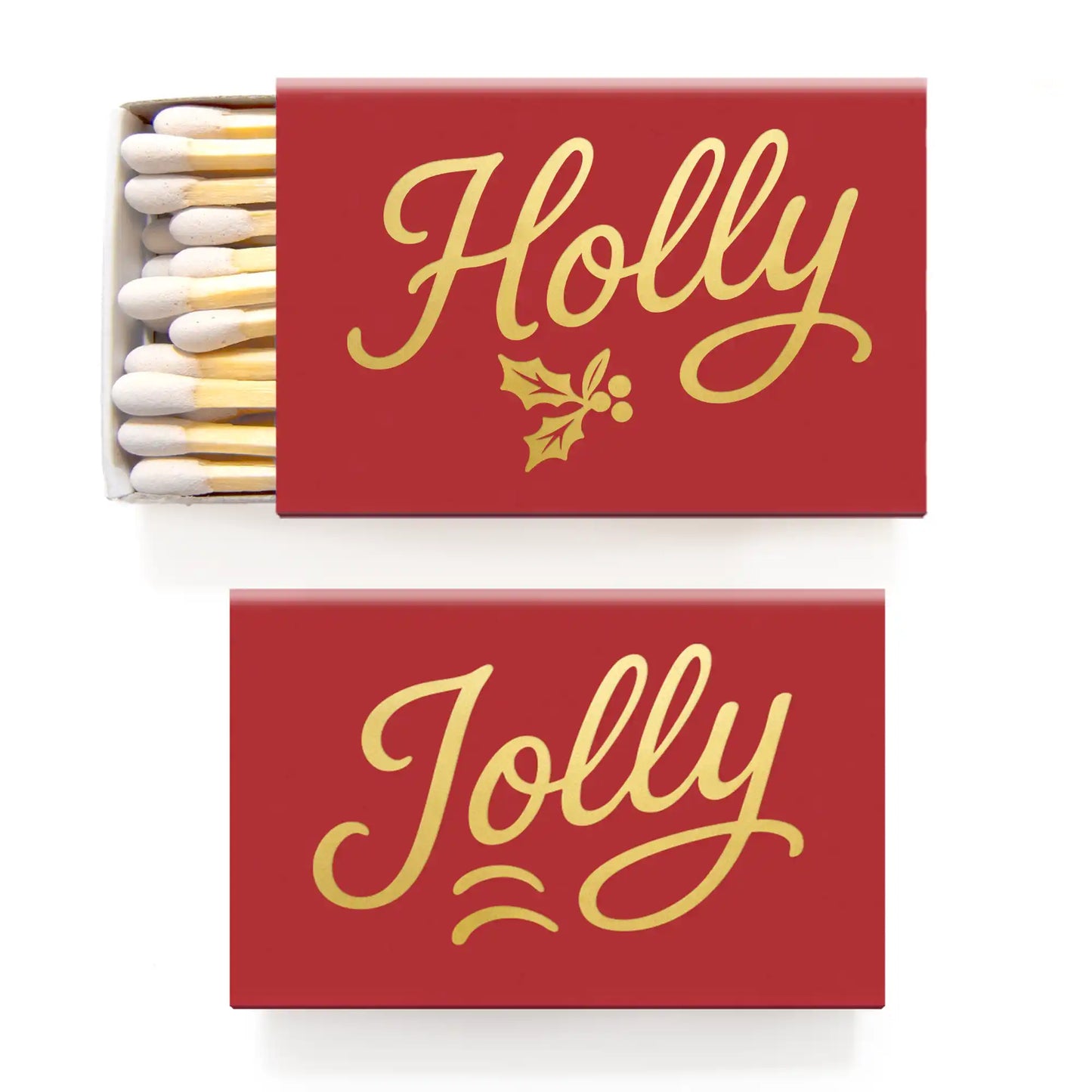 Holly Jolly Christmas Matches – Set of 50