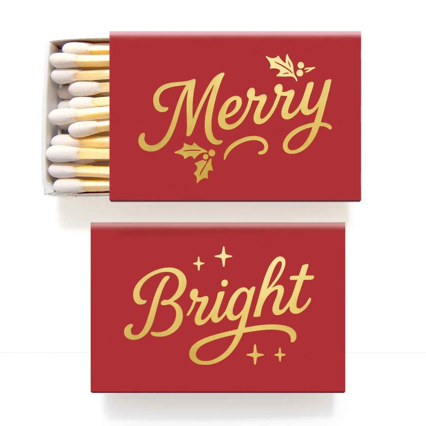 Merry & Bright Christmas Matches – Set of 50