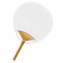 Load image into Gallery viewer, White Paddle Hand Fan Wedding Favors
