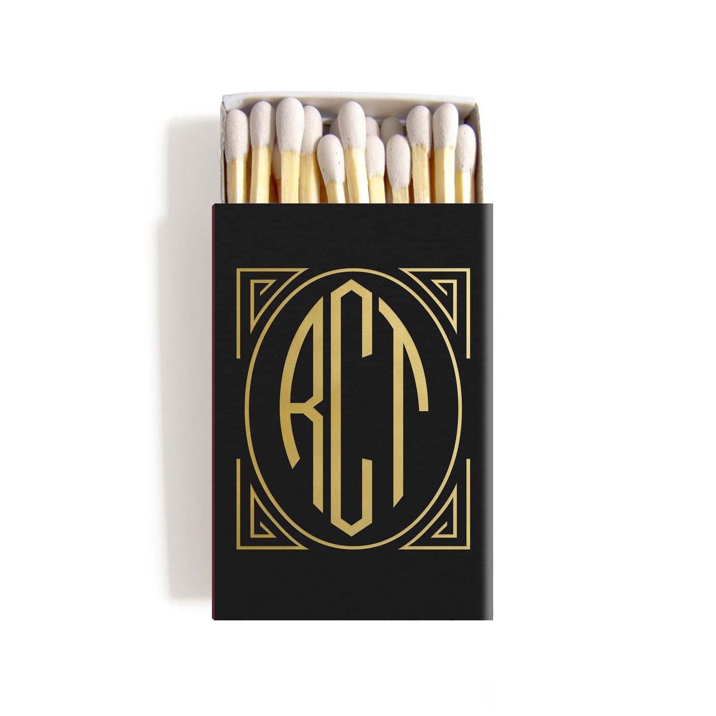 Art Deco Matchboxes - Personalized Foil Matches - Daisy Collection - Tea and Becky