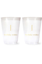 Load image into Gallery viewer, Birthday Wishes Candle Shatterproof Cups in Gold
