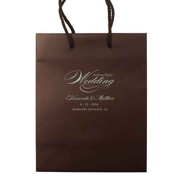 Welcome to Our Wedding Bags - Personalized Gift Bag - Audrey Collection