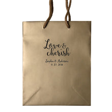 Load image into Gallery viewer, Love and Cherish Personalized Wedding Welcome Bags - Alicia Collection - Tea and Becky
