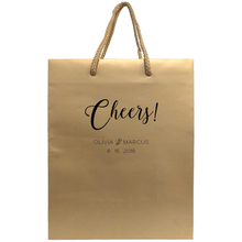 Load image into Gallery viewer, Cheers Wedding Welcome Bags - Personalized Gift Bag - Rebecca Collection - Tea and Becky
