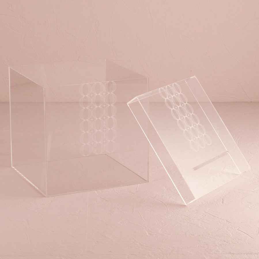Circle Of Love Lucite Wedding Card Box - Wishing Well