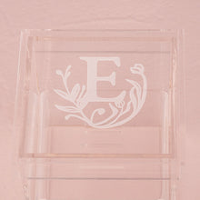 Load image into Gallery viewer, Monogrammed Floral Personalized Lucite Wedding Ring Box - Tea and Becky
