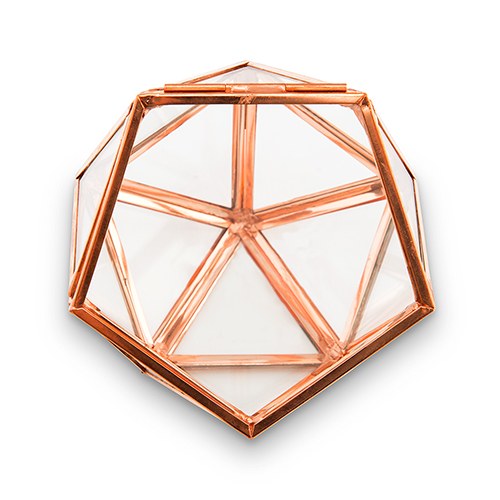 Geometric Ring Box - Wedding Ring Boxes - Terrarium Rose Gold - Tea and Becky