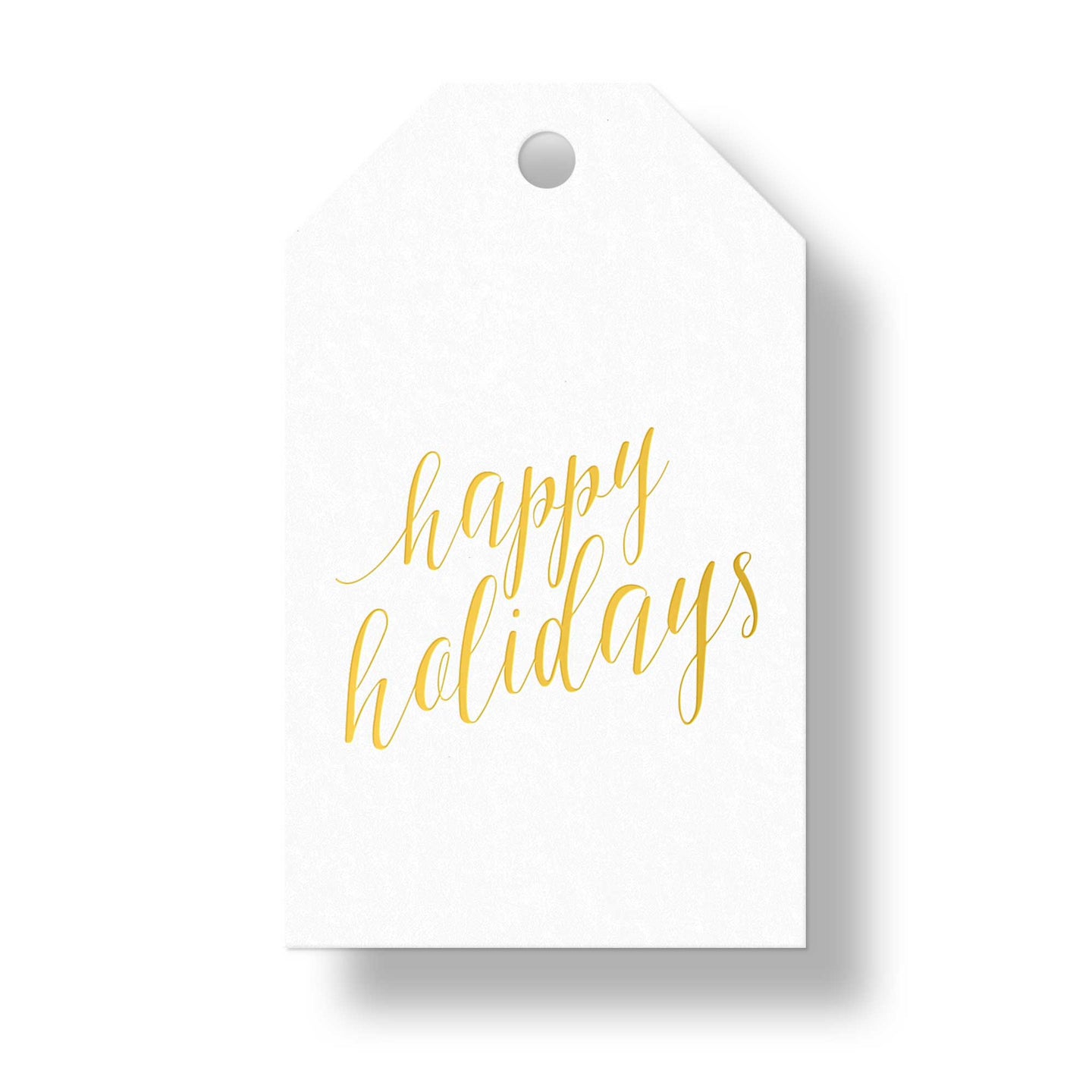 Happy Holidays Gift Tags with Ribbon