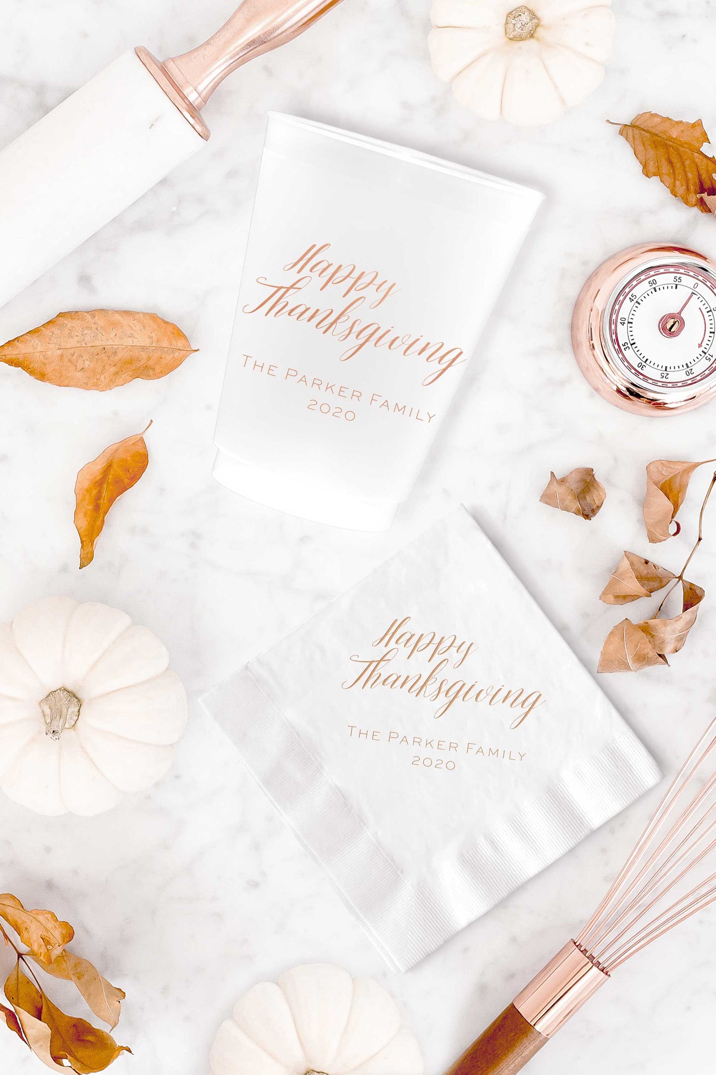 Happy Thanksgiving Cup and Napkins - Set of 100 - Tea and Becky
