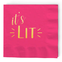 Load image into Gallery viewer, It&#39;s Lit Napkins - Set of 25 - Tea and Becky
