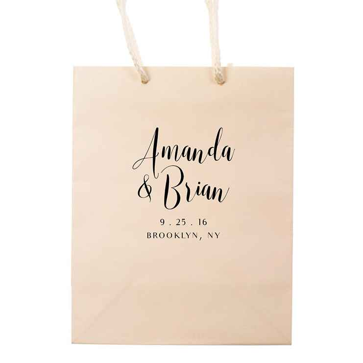 Personalized wedding discount bags