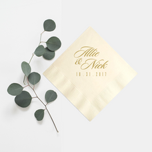 Load image into Gallery viewer, Personalized Wedding Napkins - Carrie Collection - Tea and Becky

