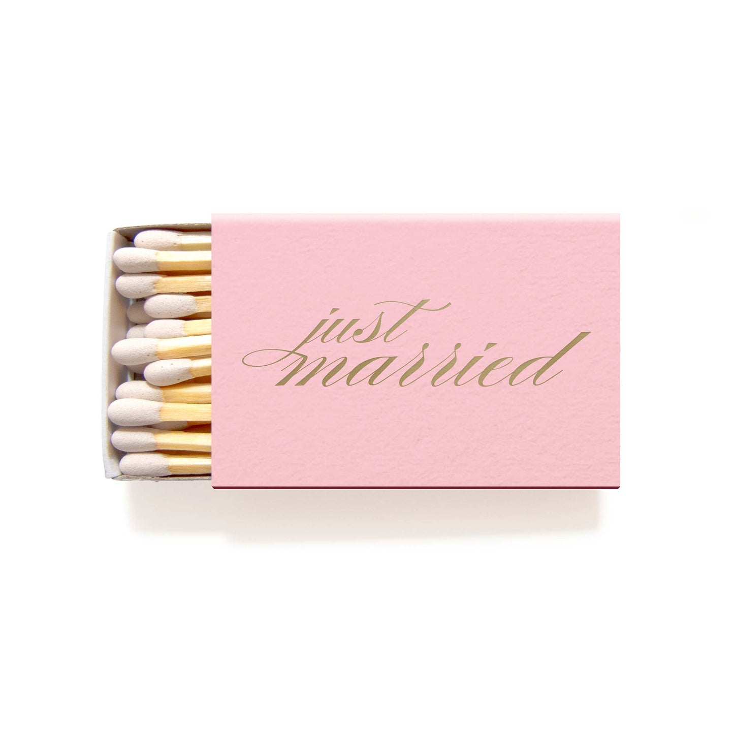 Just Married Matches - Foil Personalized Matchboxes - Audrey Collection - Tea and Becky