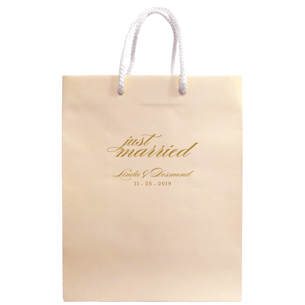 Just Married Wedding Welcome Bags - Personalized Gift Bag - Audrey Collection - Tea and Becky