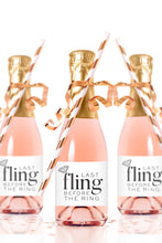 Load image into Gallery viewer, Last Fling Before the Ring Mini Champagne Bottle Labels - Tea and Becky
