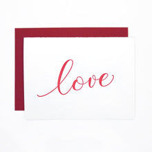 Load image into Gallery viewer, Love Letterpress Greeting Card - Tea and Becky
