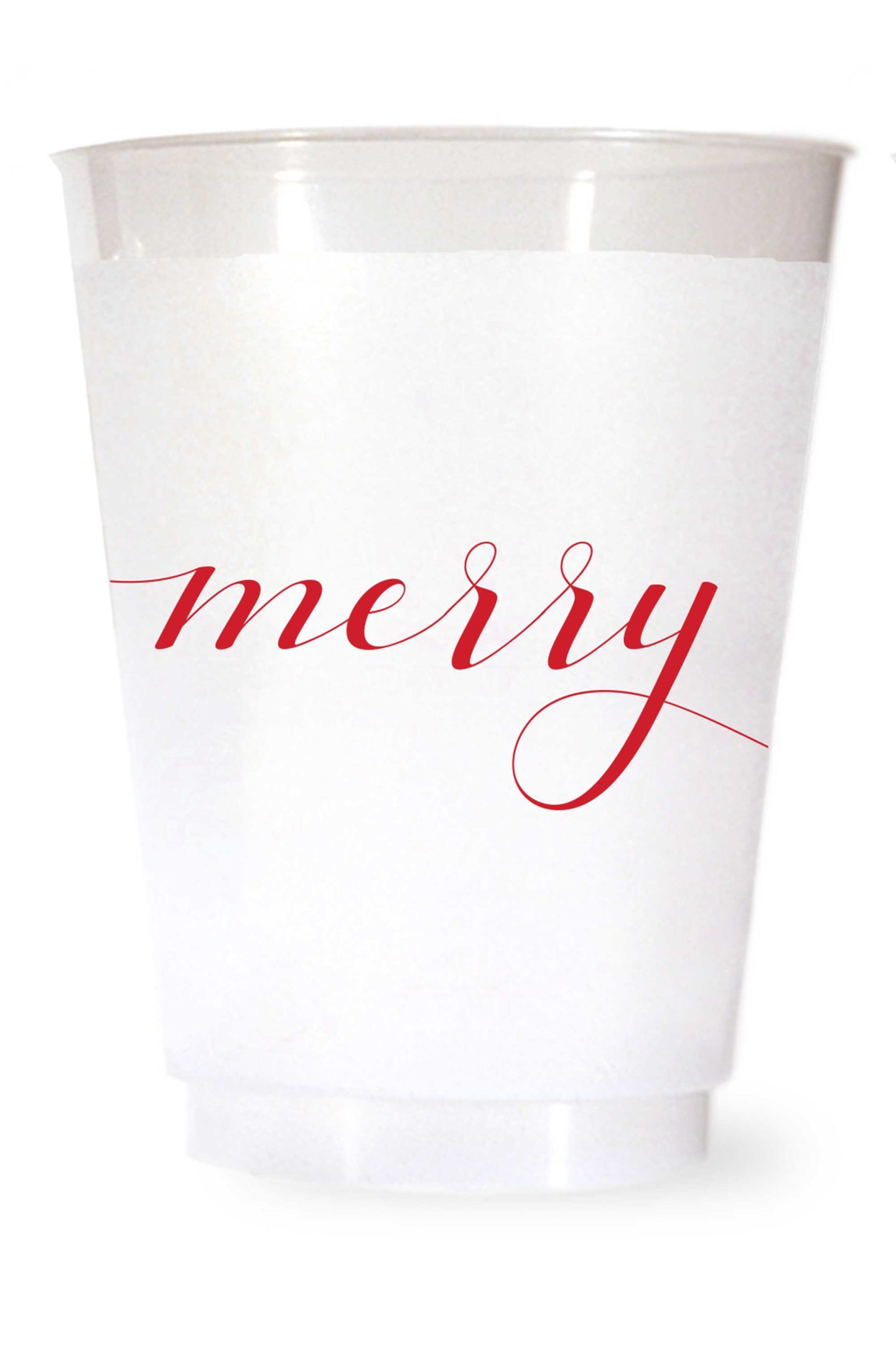 Merry Cups Shatterproof Cups in Red for Christmas