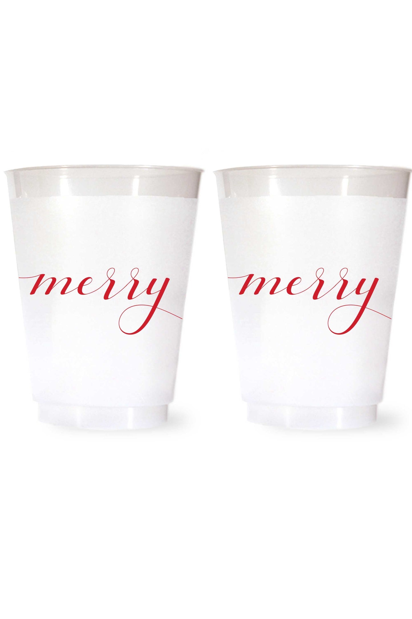 Merry Cups Shatterproof Cups in Red for Christmas - Wholesale - Tea and Becky