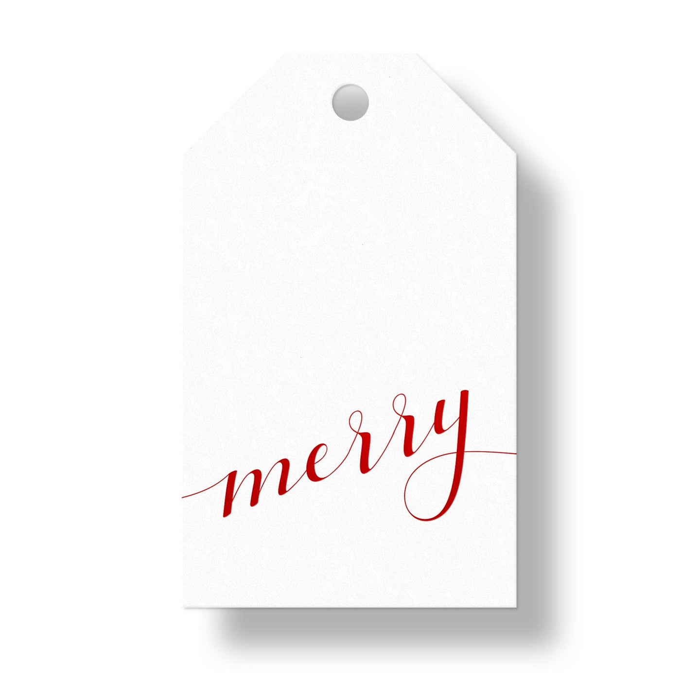Merry Gift Tags with Ribbon for Christmas