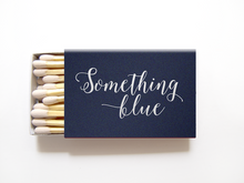 Load image into Gallery viewer, Something Blue Matchboxes - Foil Personalized Matches - Bridget Collection - Tea and Becky
