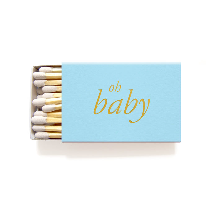Oh Baby Matchboxes - Personalized Foil Matches - Nora Collection - Tea and Becky