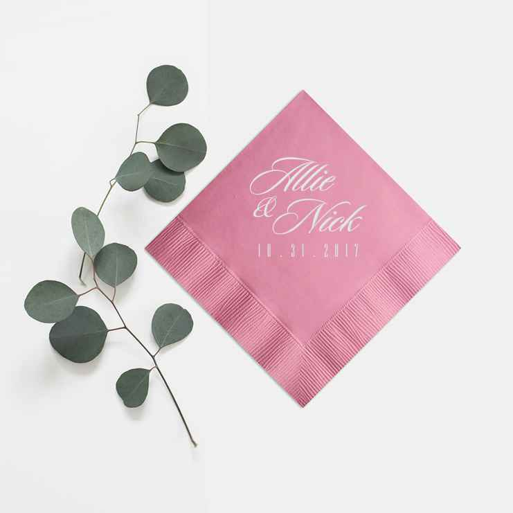 Personalized Wedding Napkins - Carrie Collection