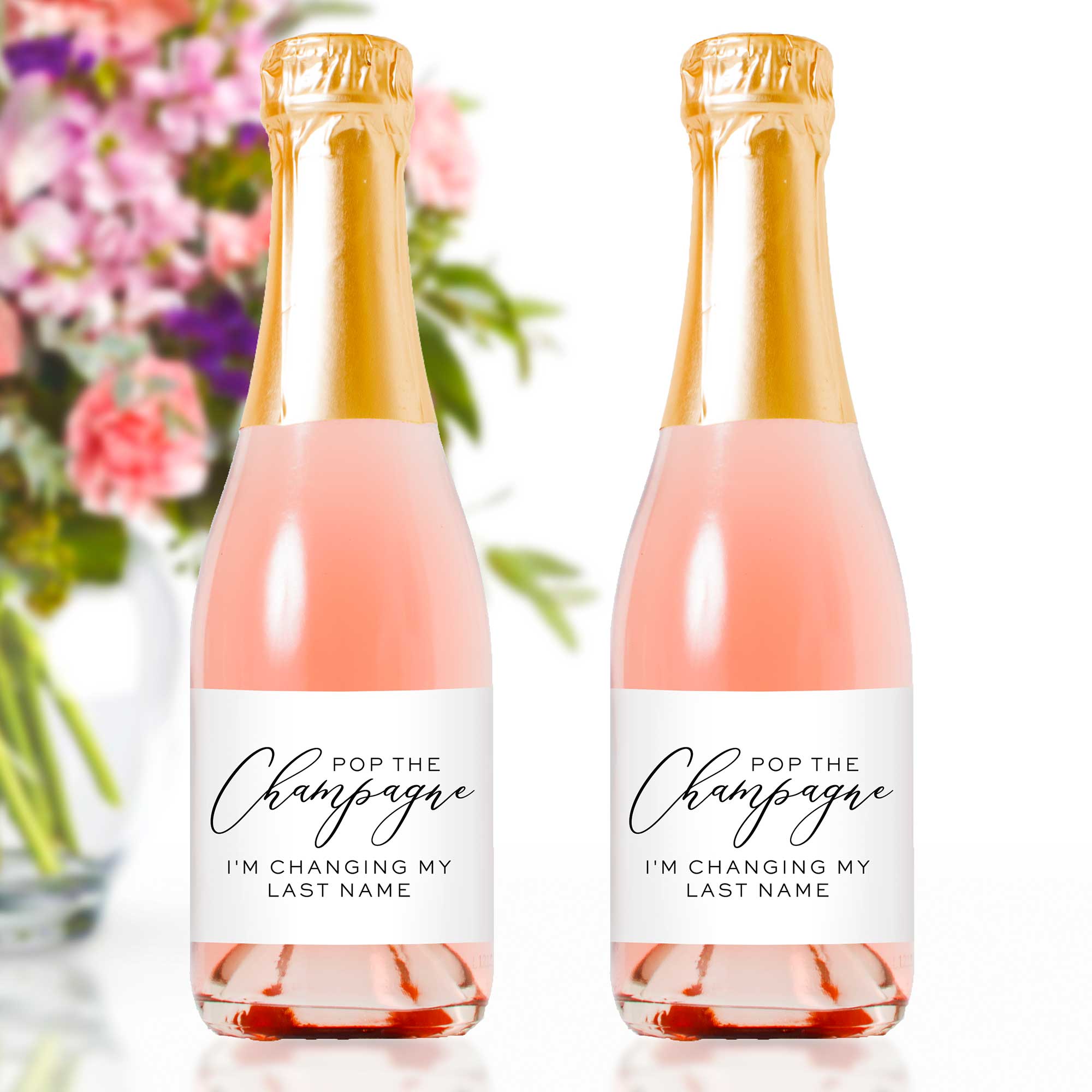 Labels for Mini Champagne Bottles
