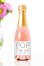 Load image into Gallery viewer, Pop to Say Yes Labels for Mini Champagne Bottles
