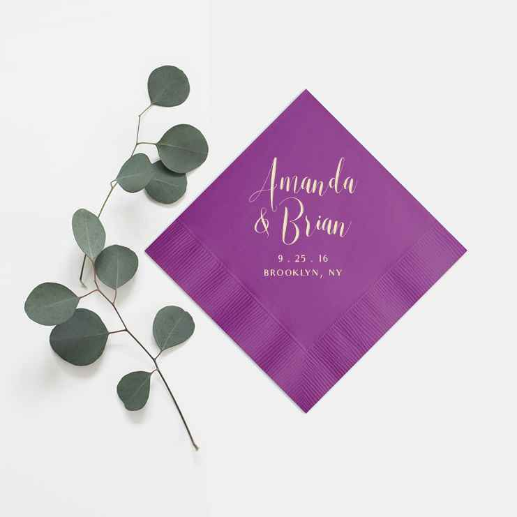 Personalized Wedding Napkins - Monica Collection