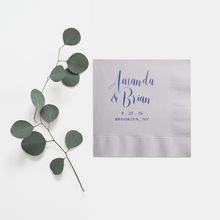 Load image into Gallery viewer, Personalized Wedding Napkins - Monica Collection - Tea and Becky
