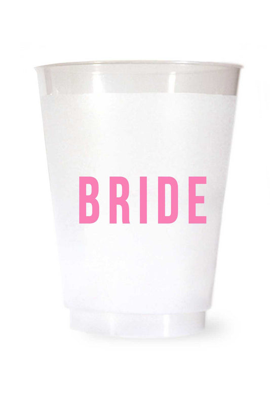 Team Bride Cups Shatterproof Plastic Bachelorette Cup - Tea and Becky