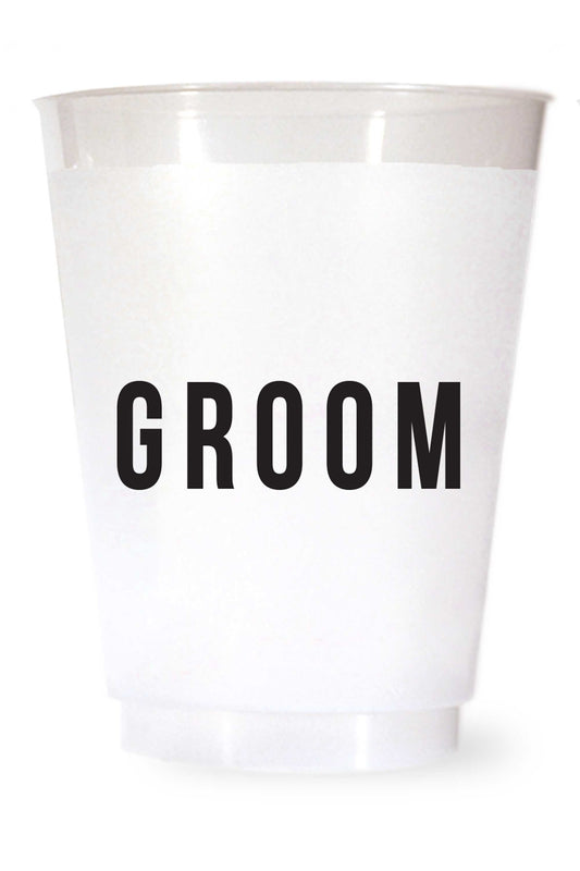 Team Groom Cups Shatterproof Plastic Bachelor Party Cup - Tea and Becky