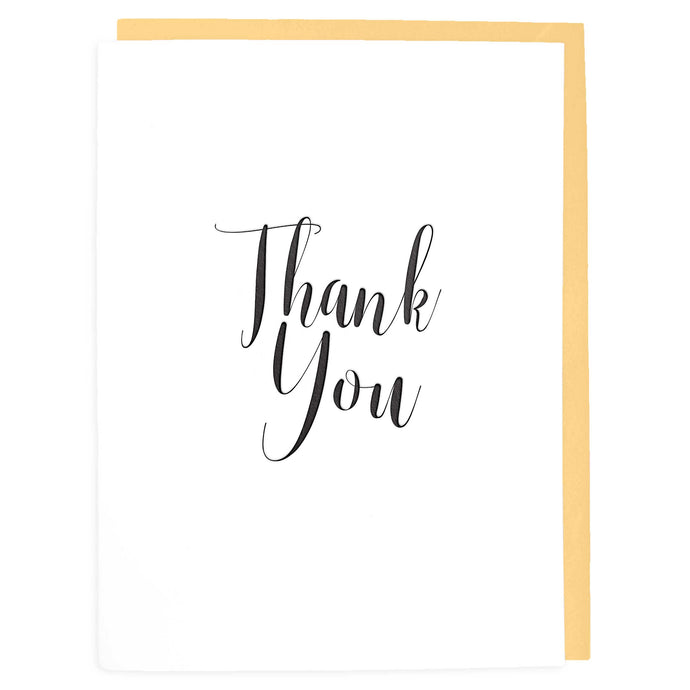 Thank You Card - Letterpress Greeting Card - Tea and Becky