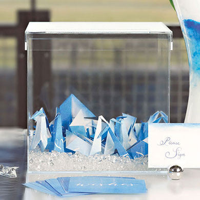 Wishing Well Lucite Wedding Card Box - Tea and Becky