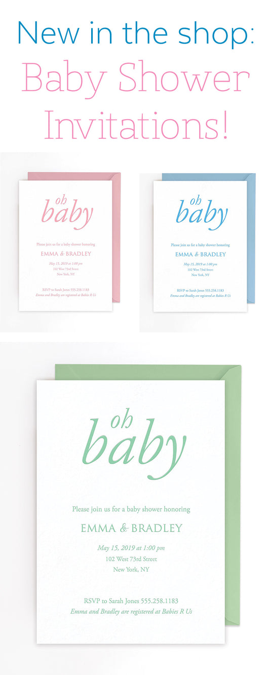 New in the Shop: Baby Shower Invitations