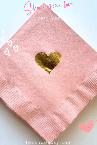 Add Some Romance To Your Next Party With These Adorable Pink Heart Napkins