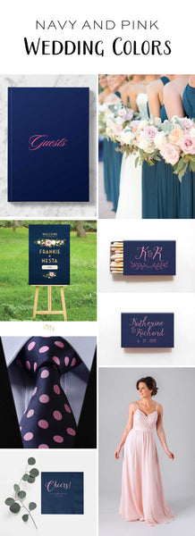 Navy and Pink Wedding
