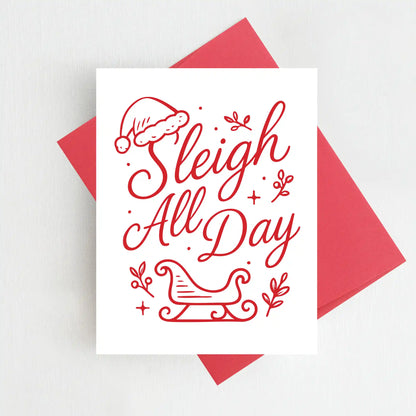 Sleigh All Day Christmas Card