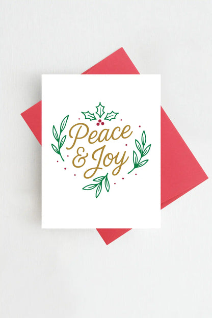 Peace and Joy Christmas Card Holiday Greeting