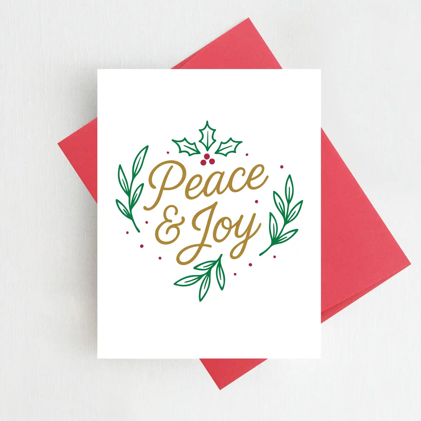 Peace and Joy Christmas Card Holiday Greeting