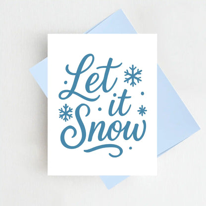 Let It Snow Christmas Card Winter Greeting
