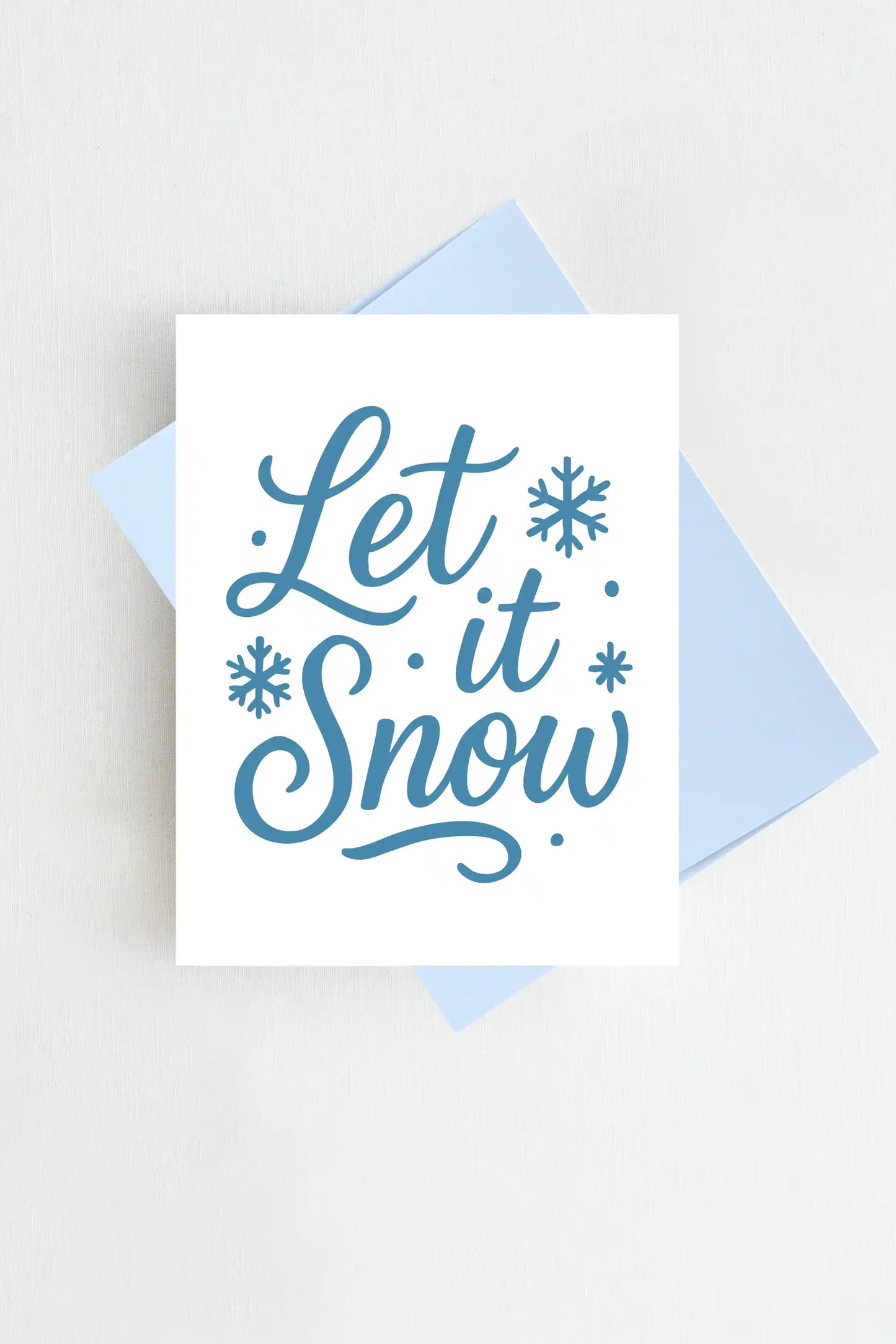 Let It Snow Christmas Card Winter Greeting