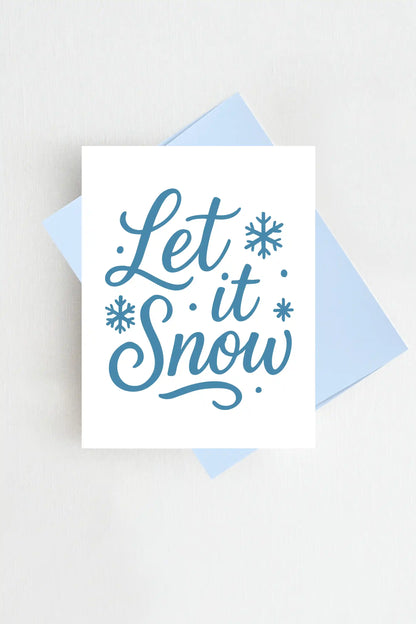 Let It Snow Christmas Card Winter Greeting