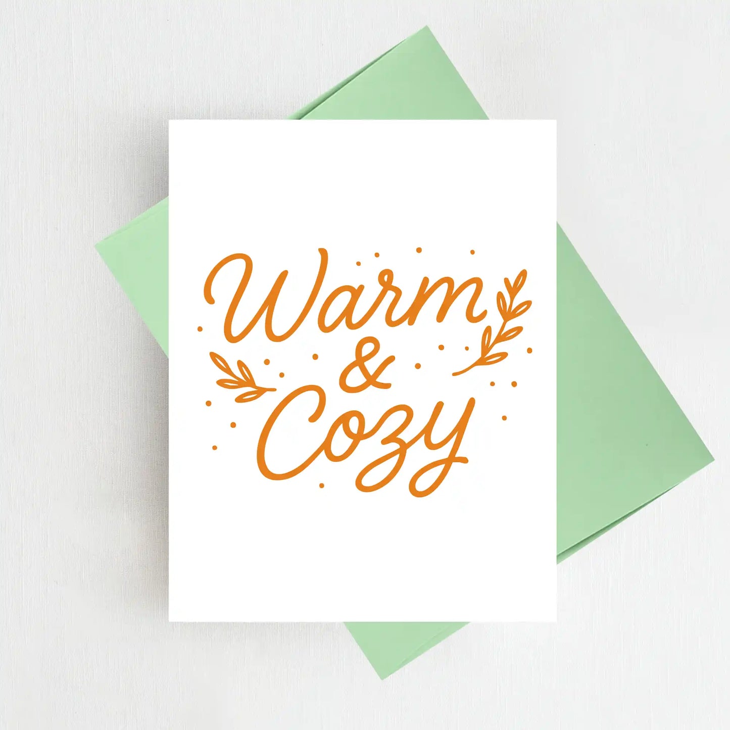 Warm and Cozy Thanksgiving Card Fall Autumn Greeting